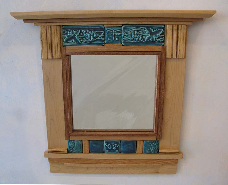 Tile and Wood Mirror